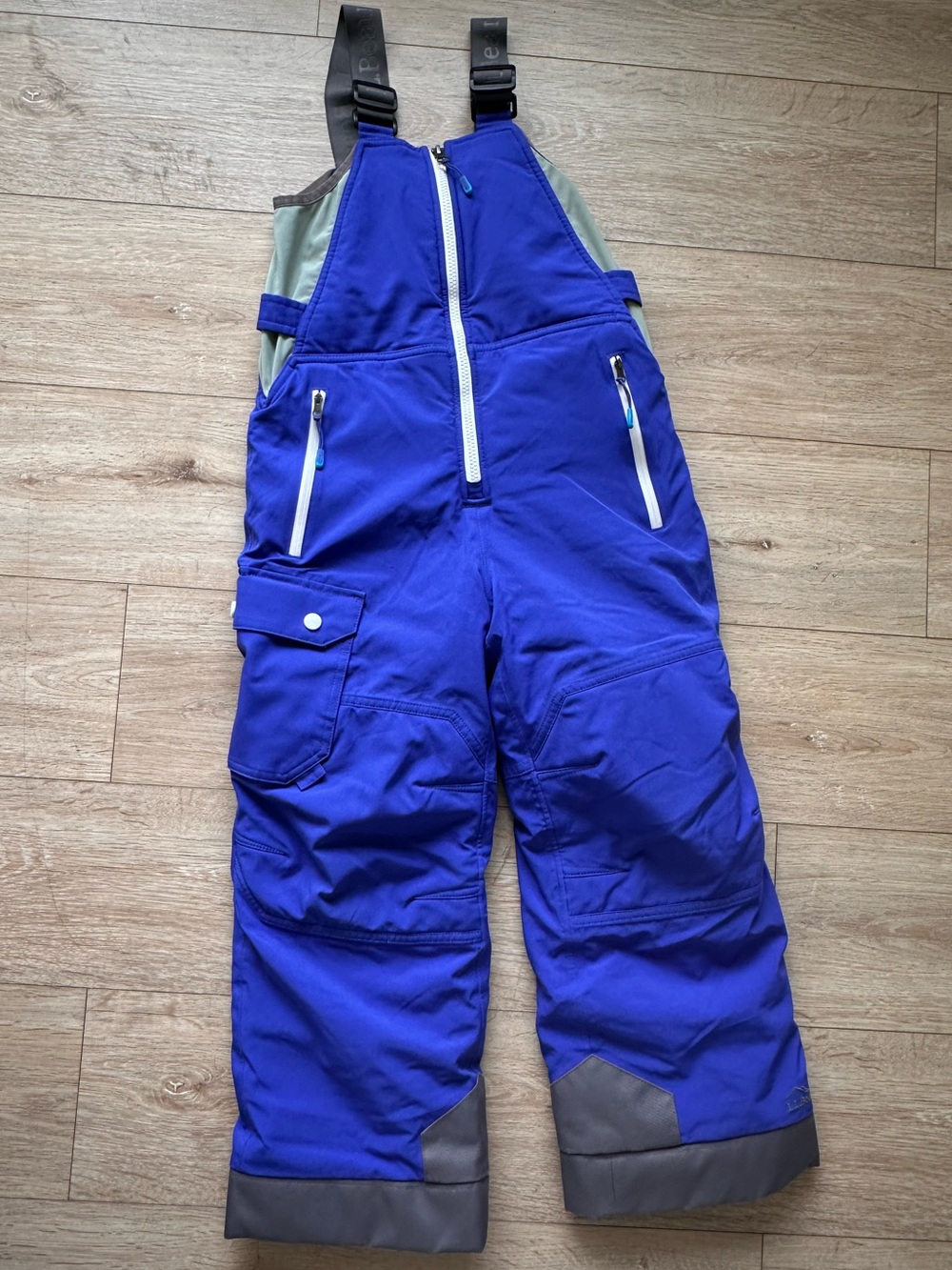 L.L. Bean Kids Insulated Wildcat Snow Bib Pants in Royal Blue Waterproof UNISEX